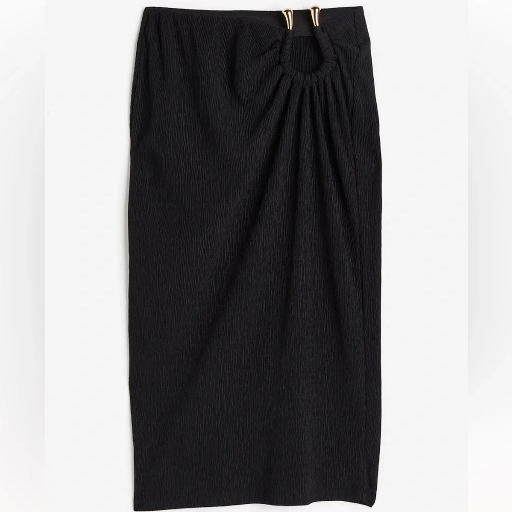 NWT H&M Gathered Pencil Stretchy midi Skirt (size xs)